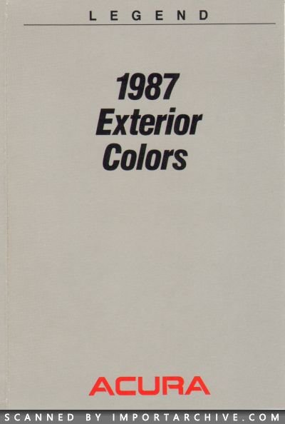 1987 Acura Brochure Cover