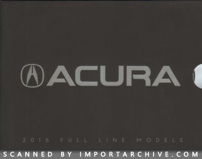 2016 Acura Brochure Cover