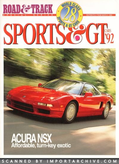 1992 Acura Brochure Cover