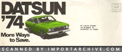 1974 Datsun Brochure Cover