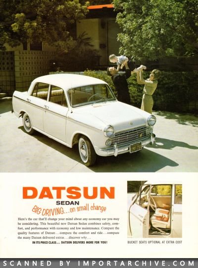 1963 Datsun Brochure Cover