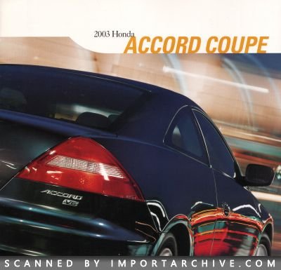 2003 Honda Brochure Cover