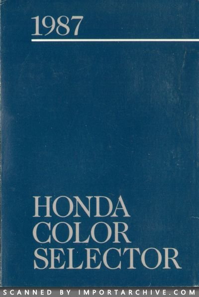 1987 Honda Brochure Cover