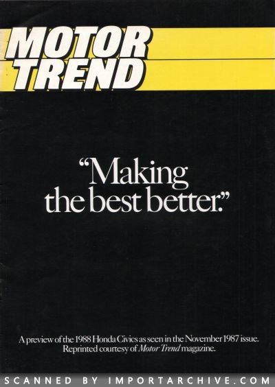 1988 Honda Brochure Cover