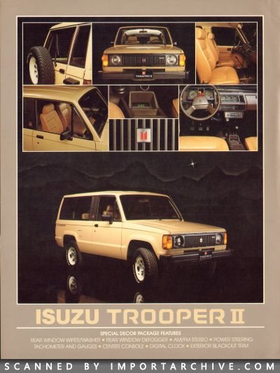 ImportArchive 1958-2018 / Isuzu Trooper Brochure 1984‑1991 Free
