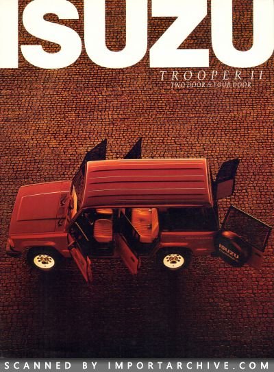 1986 Isuzu Brochure Cover