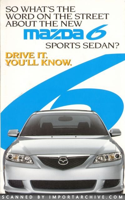 2003 Mazda Brochure Cover