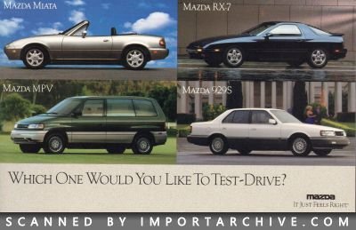 1991 Mazda Brochure Cover