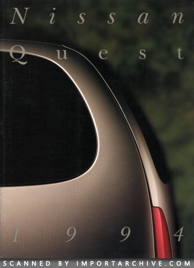 1994 Nissan Brochure Cover