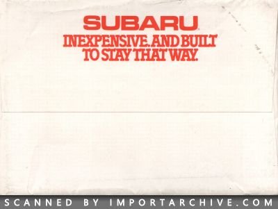 1980 Subaru Brochure Cover