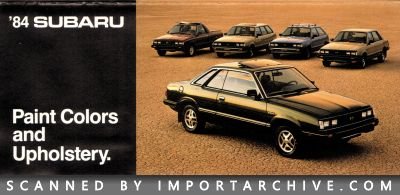1984 Subaru Brochure Cover