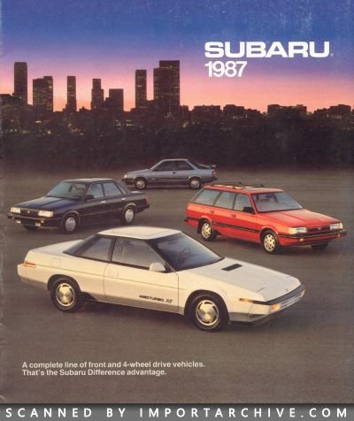 1987 Subaru Brochure Cover