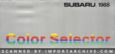 1988 Subaru Brochure Cover