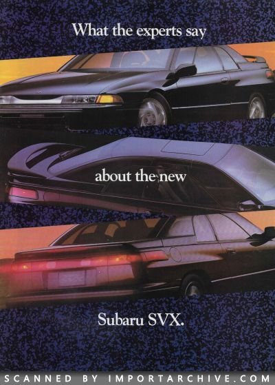 1992 Subaru Brochure Cover