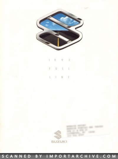 1992 Suzuki Brochure Cover