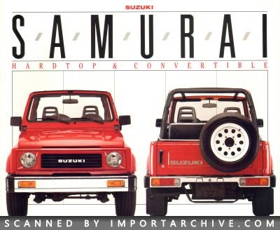 1988 Suzuki Brochure Cover