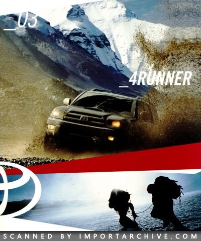 2003 Toyota Brochure Cover