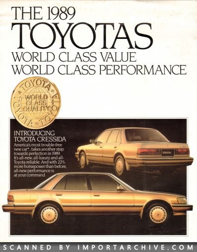 1989 Toyota Brochure Cover