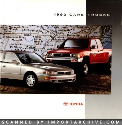 1992 Toyota Brochure Cover