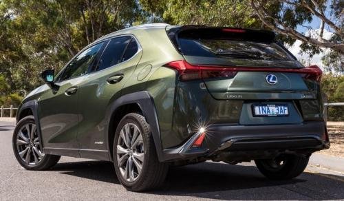 Photo of a 2019-2025 Lexus UX in Nori Green Pearl (paint color code 6X4