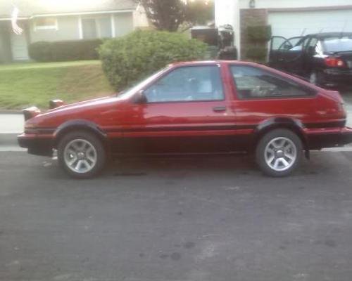 Photo of a 1984 Toyota Corolla in Red<br>(AKA Black) (paint color code 2M9