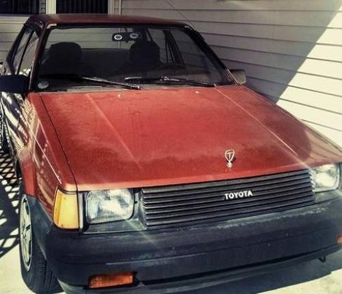 Photo of a 1984 Toyota Corolla in Wine (paint color code 3B2