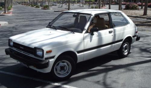 Photo Image Gallery & Touchup Paint: Toyota Starlet in White    (033)  YEARS: 1981-1984