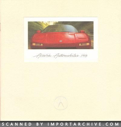 1993 Acura Brochure Cover