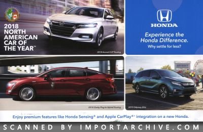 2018 Honda Brochure Cover