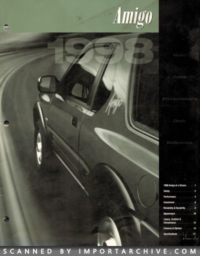 1998 Isuzu Brochure Cover