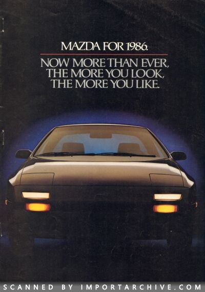 1986 Mazda Brochure Cover