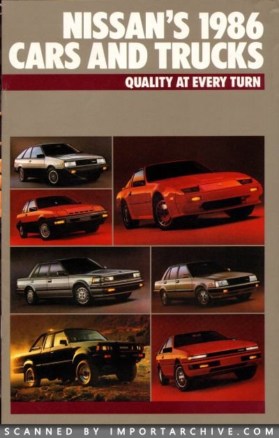 1986 Nissan Brochure Cover
