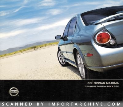 2003 Nissan Brochure Cover