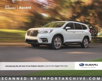 2019 Subaru Brochure Cover