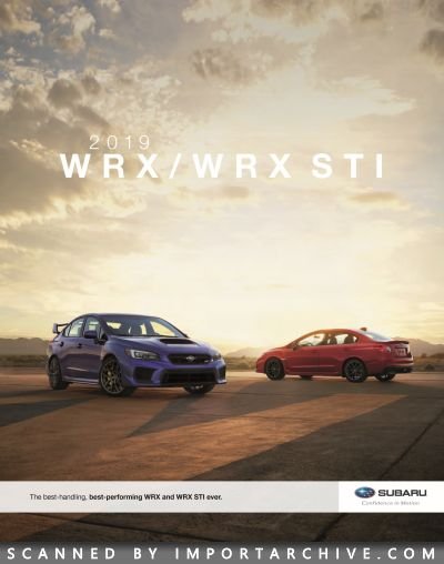 2019 Subaru Brochure Cover