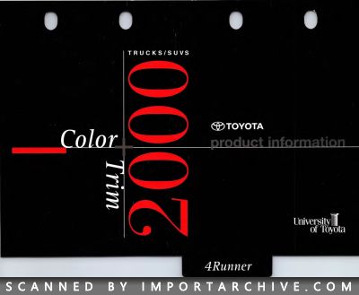 2000 Toyota Brochure Cover