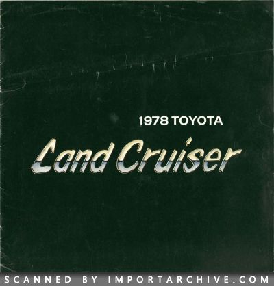 1978 Toyota Brochure Cover