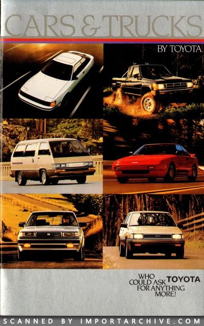 1986 Toyota Brochure Cover