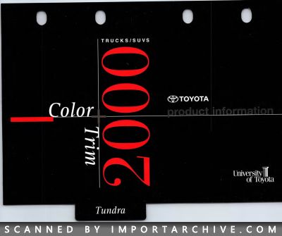 2000 Toyota Brochure Cover