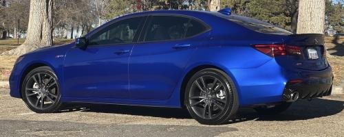 Photo of a 2020 Acura TLX in Apex Blue Pearl (paint color code B621P