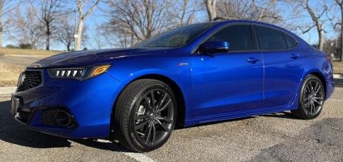 Photo of a 2020 Acura TLX in Apex Blue Pearl (paint color code B621P