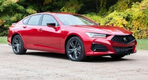 Photo of a 2020 Acura TLX in Performance Red Pearl (paint color code R568P