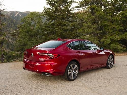 Photo of a 2021-2024 Acura TLX in Performance Red Pearl (paint color code R568P