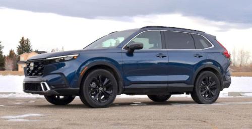 Photo of a 2023-2025 Honda CR-V in Canyon River Blue Metallic (paint color code B640M)