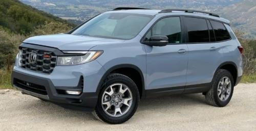 Photo of a 2022-2025 Honda Passport in Sonic Gray Pearl (paint color code NH877P)