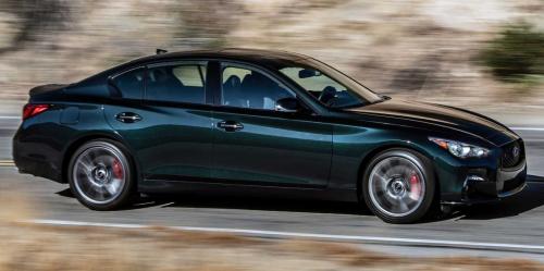 Photo of a 2023-2024 Infiniti Q50 in Black Opal Metallic (paint color code DAP)