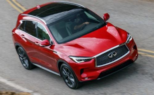 Photo of a 2019-2025 Infiniti QX50 in Dynamic Sunstone Red (paint color code NBA)