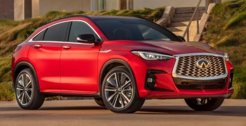 Photo of a 2022-2025 Infiniti QX55 in Dynamic Sunstone Red (paint color code NBA)