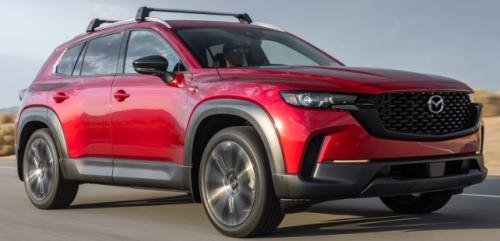 Photo of a 2023-2025 Mazda CX-50 in Soul Red Crystal Metallic (paint color code 46V)