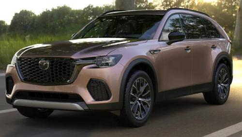 Photo of a 2025 Mazda CX-90 in Melting Copper Metallic (paint color code 52H)